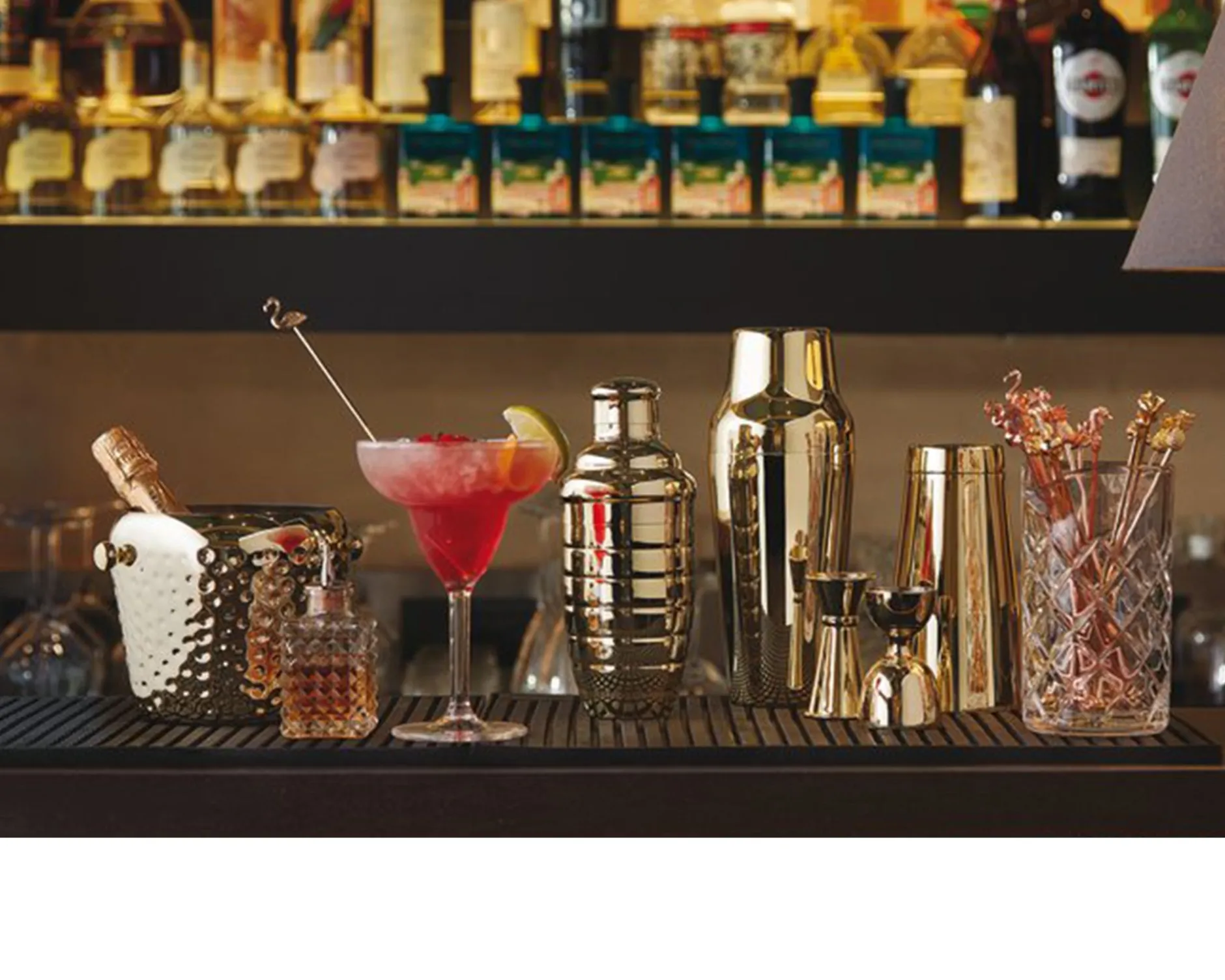 Cocktail shaker bar acciaio ramato per long drink Paderno