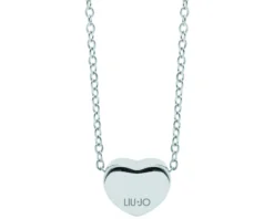 Collana acciaio cuore piatto Liu jo