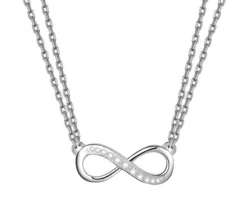 Collana acciaio infinito centrale con zirconi Liu jo