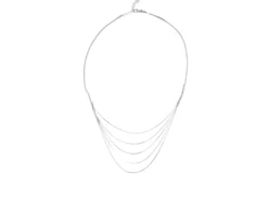 Collana argento a maglia quadra con multifilo centrale Selezione zanolli