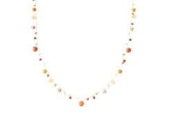 Collana argento con agata arancio e marrone Selezione zanolli