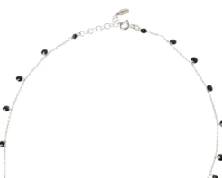 Collana argento con charms e zirconi neri Selezione zanolli