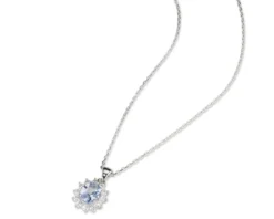 Collana argento con cubic zirconia e zircone acquamarina Sovrani