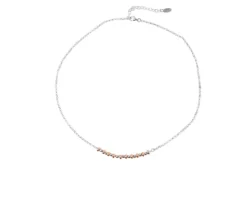 Collana argento con elementi centrali rosè Sovrani