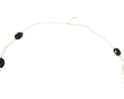 Collana argento con perla barocca e agata nera Selezione zanolli