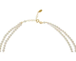 Collana argento con perle di fiume e cristallo vinaccia Selezione zanolli
