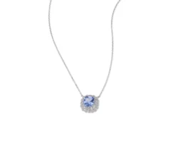 Collana argento con zirconi acquamarina e bianchi Sovrani