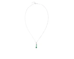 Collana argento con zirconi verdi e bianchi Sovrani