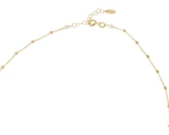 Collana argento dorato con chicco satinato e perla di fiume barocca Selezione zanolli