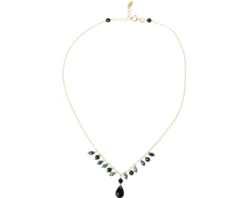 Collana argento dorato con cristalli blu ottanio Selezione zanolli