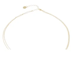 Collana argento dorato con doppio tondo e cubo Selezione zanolli