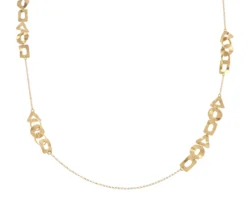 Collana argento dorato con forme geometriche satinate Selezione zanolli