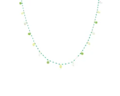 Collana argento dorato con giada e prenite Selezione zanolli