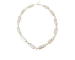 Collana argento dorato con perle alternate Selezione zanolli