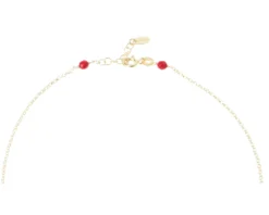 Collana argento dorato con perla barocca e resina corallo Selezione zanolli