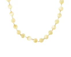 Collana argento dorato con selenite gialla Selezione zanolli