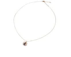 Collana argento rosè tondo bimbo con zirconi neri Selezione zanolli