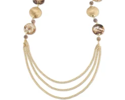 Collana aurelie ottone finitura oro con agata Sovrani
