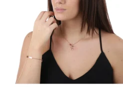 Collana easy chic argento piastrina best friend con zirconi Nomination