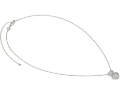 Collana life poetry argento doppio cuore con pavè di zirconi Nomination