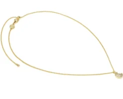 Collana life poetry argento dorato luna con pavè di zirconi Nomination