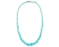 Collana lunga aqua vetro di murano petrolio Murrina murano venezia
