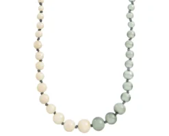Collana lunga aqua vetro di murano avorio Murrina murano venezia