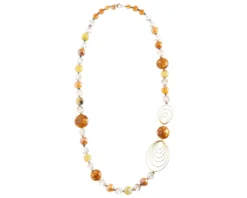 Collana lunga aura vetro di murano topazio Murrina murano venezia