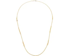 Collana lunga dinamica in bronzo dorato Unoaerre