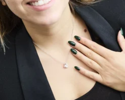 Collana nodo argento con zirconi Sovrani