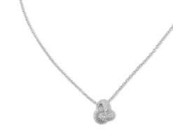 Collana nodo argento con zirconi Sovrani