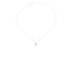 Collana oro 750‰ con acquamarina goccia e diamanti Selezione zanolli