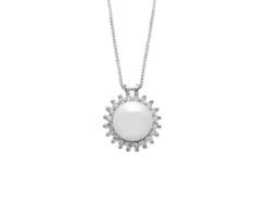 Collana oro 750‰ con perla akoya e diamanti Selezione zanolli