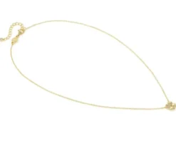 Collana petit sparkle argento dorato quadrifoglio e zirconi Nomination