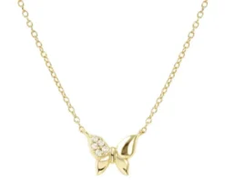 Collana petit sparkle argento dorato farfalla e zirconi Nomination