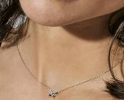 Collana petit sparkle argento farfalla e zirconi Nomination
