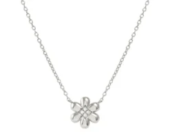 Collana petit sparkle argento fiore e zirconi Nomination