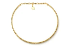 Collana rigida classica in bronzo dorato Unoaerre