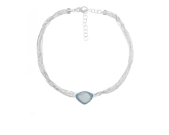 Collana riviera argento con madreperla azzurra Selezione zanolli