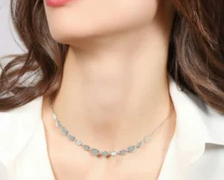 Collana sparkle argento con pepite e zirconi Unoaerre