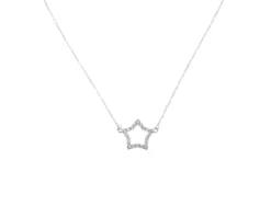Collana stella argento con zirconi bianchi Selezione zanolli