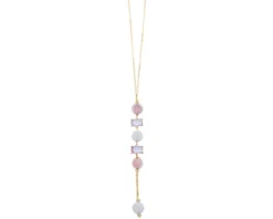 Collana sunset mirage vetro di murano rosato e cristalli Murrina murano venezia