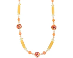 Collana tasnim vetro di murano ambra Murrina murano venezia