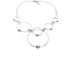 Collana victoria argento martellato con cerchi degradè e palline Selezione zanolli