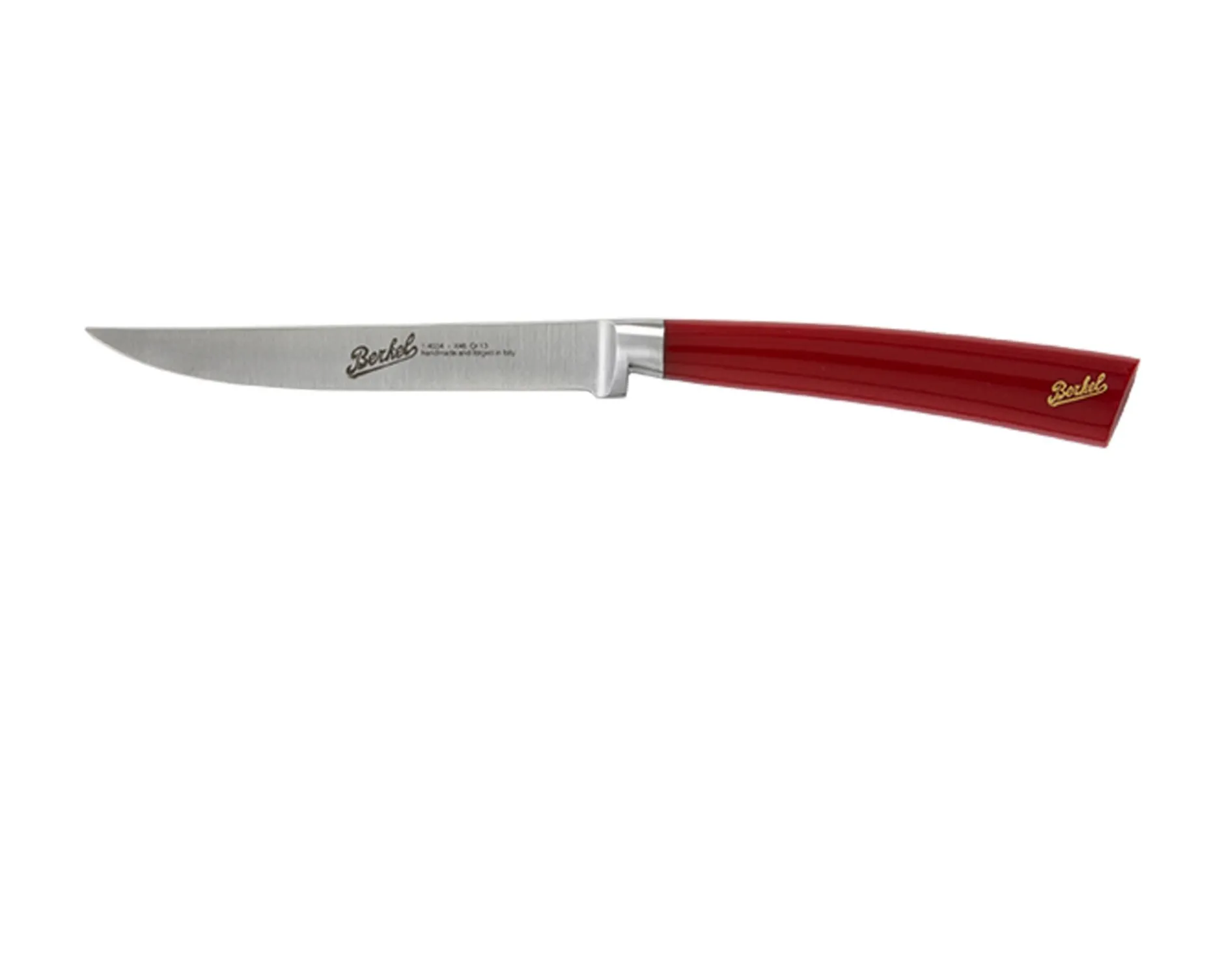 Coltello bistecca elegance acciaio con manico rosso Berkel