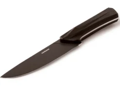 Coltello cucina black edge acciaio monoblocco Sambonet
