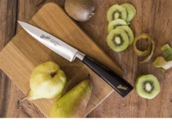 Coltello cucina elegance acciaio con manico nero Berkel