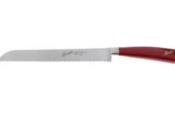 Coltello pane elegance acciaio con manico rosso Berkel