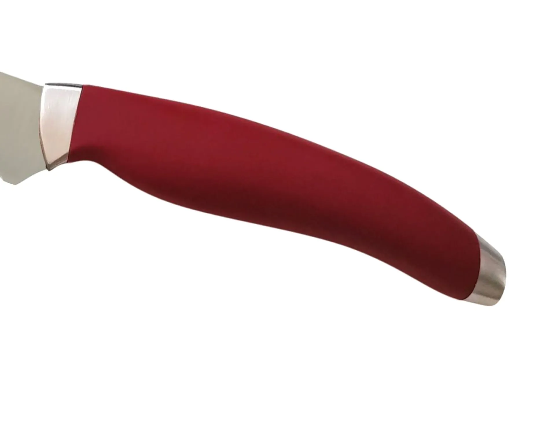 Coltello pane teknica acciaio con manico rosso Berkel