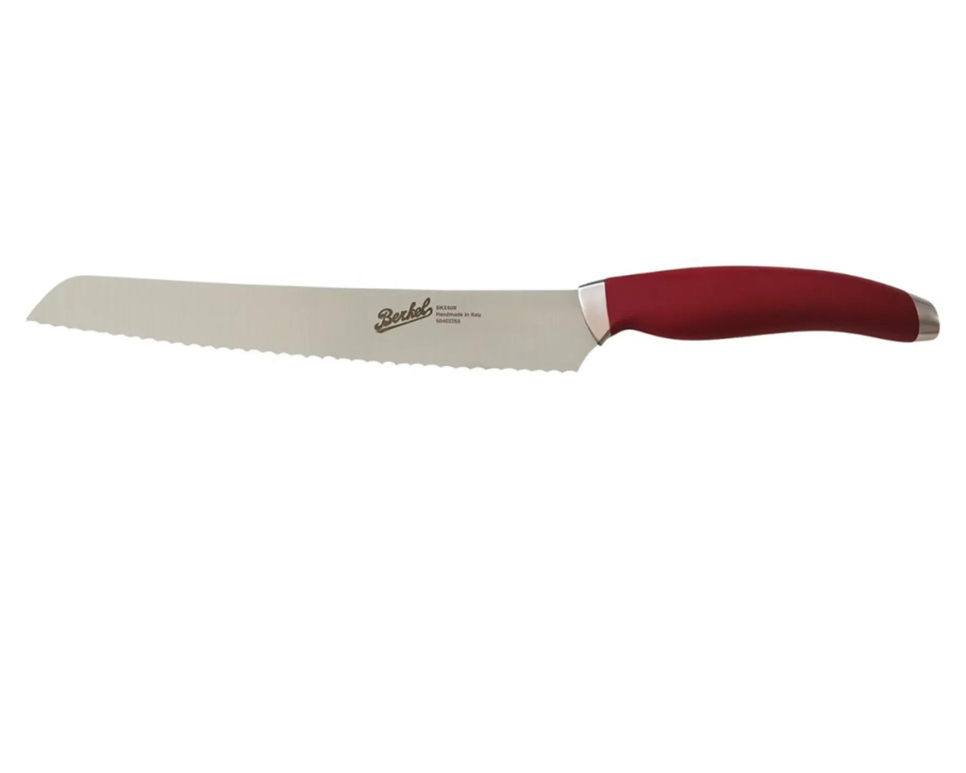 Coltello pane teknica acciaio con manico rosso Berkel